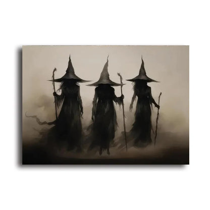 Transform your space into a magical and mystical realm with our Witch Coven Canvas Wall Art. The stunning and vibrant colors will add depth and character to any room, while the detailed imagery captures the essence of a coven in its full power. Elevate your decor and embrace the enchantment with this powerful piece!