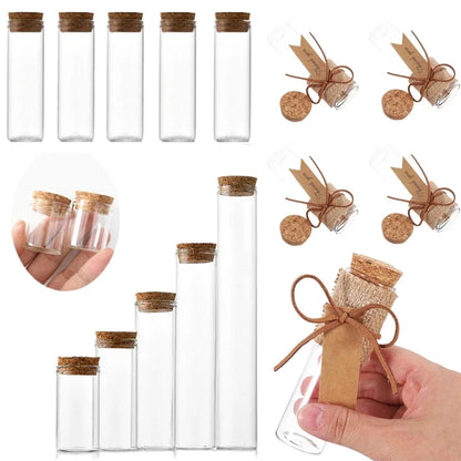 Introduce a touch of elegance and sophistication to your craft with our set of 5 clear straight glass bottles. Perfect for witch crafting and creating special potions, these bottles come with equally charming corks, making them both functional and visually appealing. Elevate your craft with these unique and exclusive bottles.