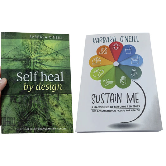 Transform your health and life with Self Heal By Design and Sustain Me books. Written by Barbara O'Neill, these guides explore the 9 foundational pillars for optimal well-being. Become your best self with these expert resources.