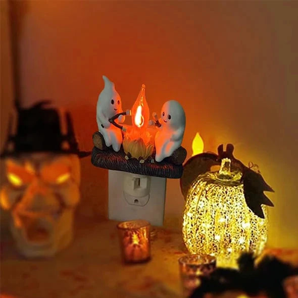 lluminate your home with the eerie but charming Ghost Flickering Campfire Night Light. With its flickering light and ghostly design, this night light creates a spooky yet cozy atmosphere.