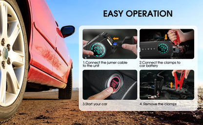 4 in 1 Multi-function Emergency Car Jump Start & Air