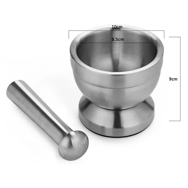 Indulge in the luxury of our Stainless Steel Metal Mortar Pedestal Bowl, perfect for all your witchcraft needs. Crafted with premium stainless steel, this stunning bowl adds an elegant touch to your rituals. Its sturdy pedestal design allows for effortless grinding, making it a must-have for any witch's collection. Elevate your craft with our exquisite bowl.