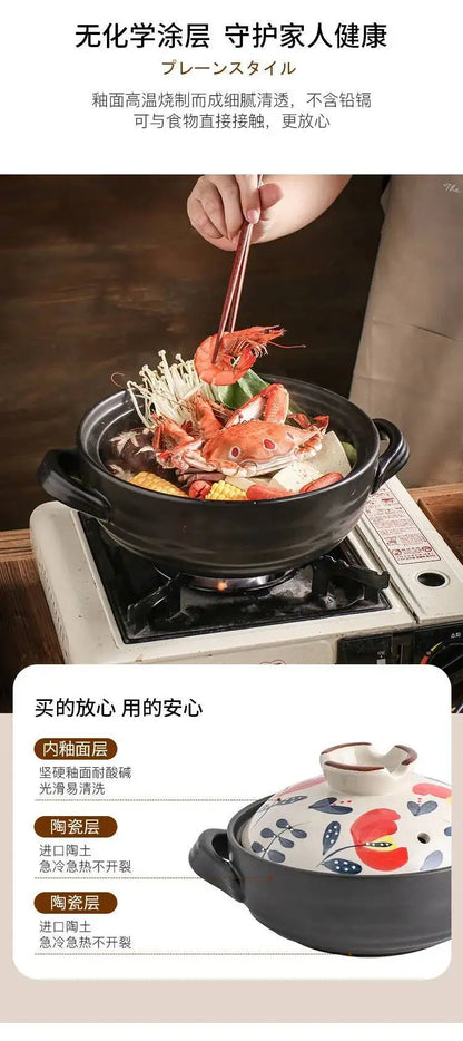 1.5L Japanese Thick Ceramic Heat Resistant Pots