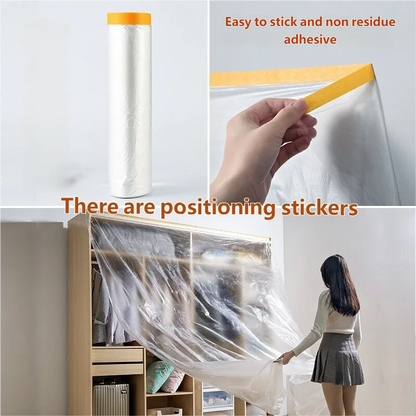 Product packaging with adhesive strip and application instructions on a white background