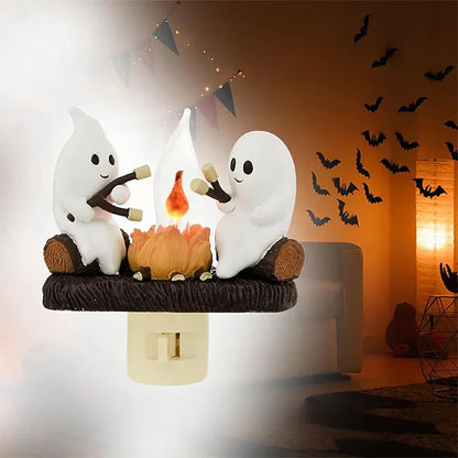 lluminate your home with the eerie but charming Ghost Flickering Campfire Night Light. With its flickering light and ghostly design, this night light creates a spooky yet cozy atmosphere.