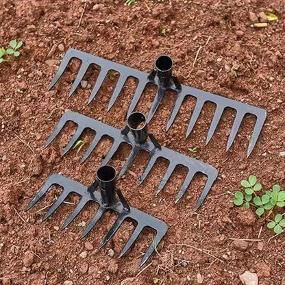 Take your gardening to the next level with our Metal Garden Rake! Featuring sharp teeth, this rake makes weeding a breeze. Say goodbye to stubborn weeds and hello to a beautifully manicured garden. Upgrade your gardening tools now and enjoy a seamless weeding experience!