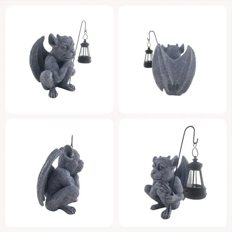 Add an impressive and whimsical touch to your outdoor space with our Solar Gargoyle Statues! Made of high-quality resin material, these statues feature a unique gargoyle statue design that will surprise and delight the recipient.