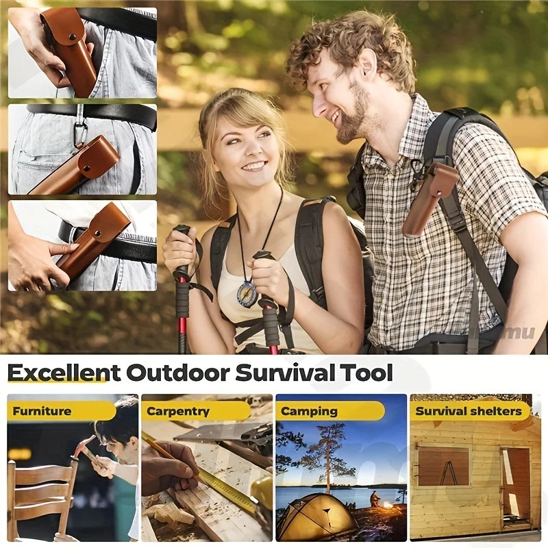 Whether you're camping, hiking, or exploring, this multitool is your go-to companion for building shelters, crafting tools, and more. Be prepared for anything nature throws your way! 