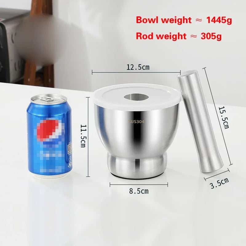 304 Stainless Steel Mortar