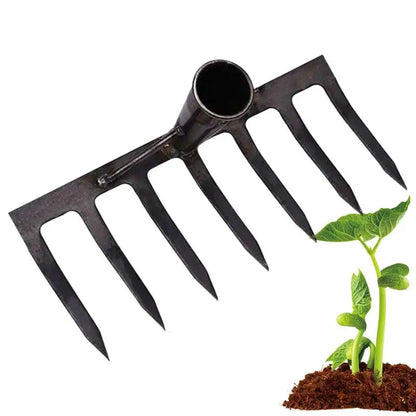 Take your gardening to the next level with our Metal Garden Rake! Featuring sharp teeth, this rake makes weeding a breeze. Say goodbye to stubborn weeds and hello to a beautifully manicured garden. Upgrade your gardening tools now and enjoy a seamless weeding experience!