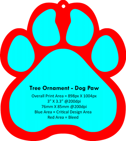 Add a paw-some touch to your holiday décor with our pet paw-shaped Christmas tree ornaments. Measuring 3.5 inches in diameter, these delightful decorations offer a loving tribute to your furry family members and are perfect for custom personalization.