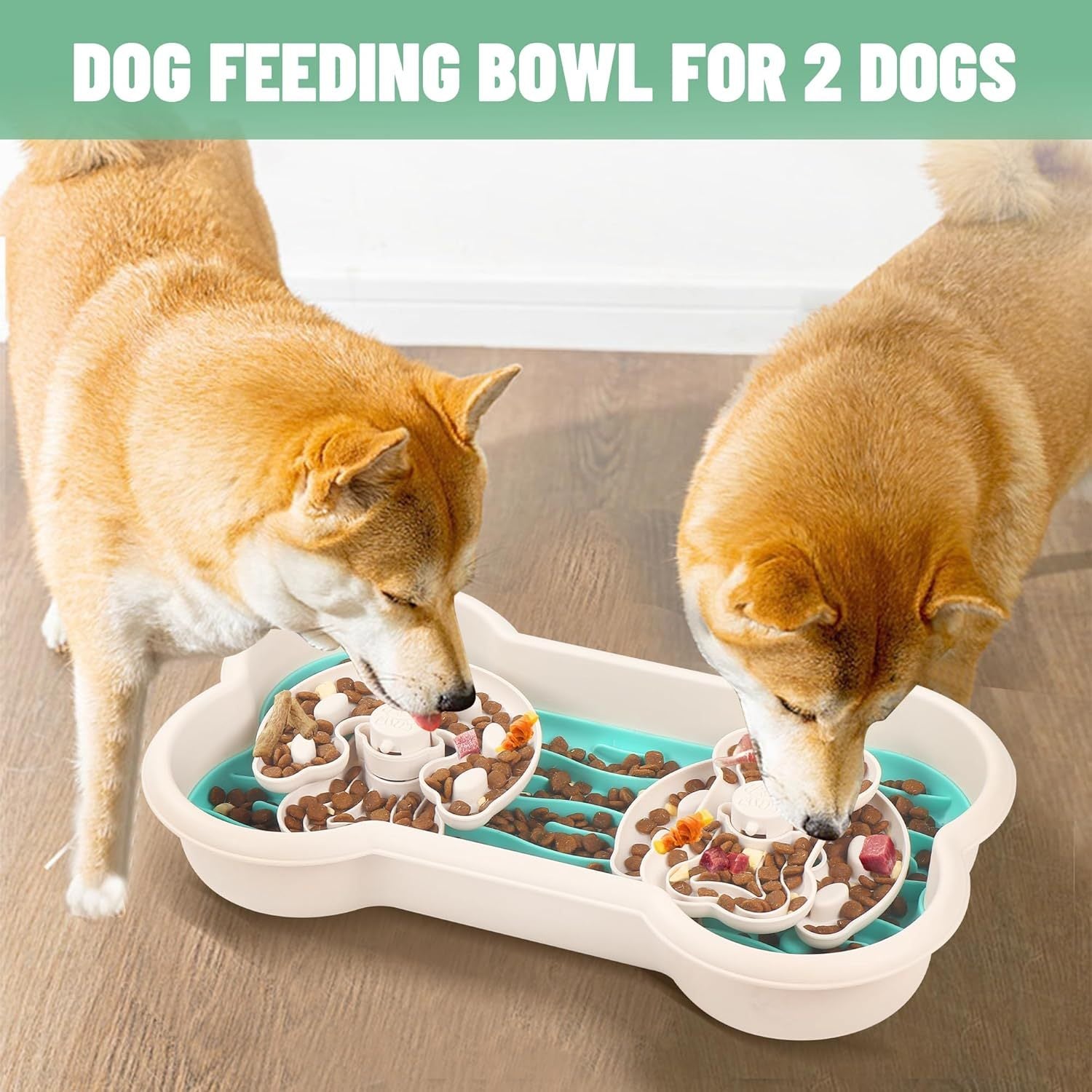 This bowl is designed to help reduce the risk of choking for large dogs by slowing down their eating pace. The unique grooved design promotes healthier digestion and a feeling of fullness, while also preventing bloating and overeating.