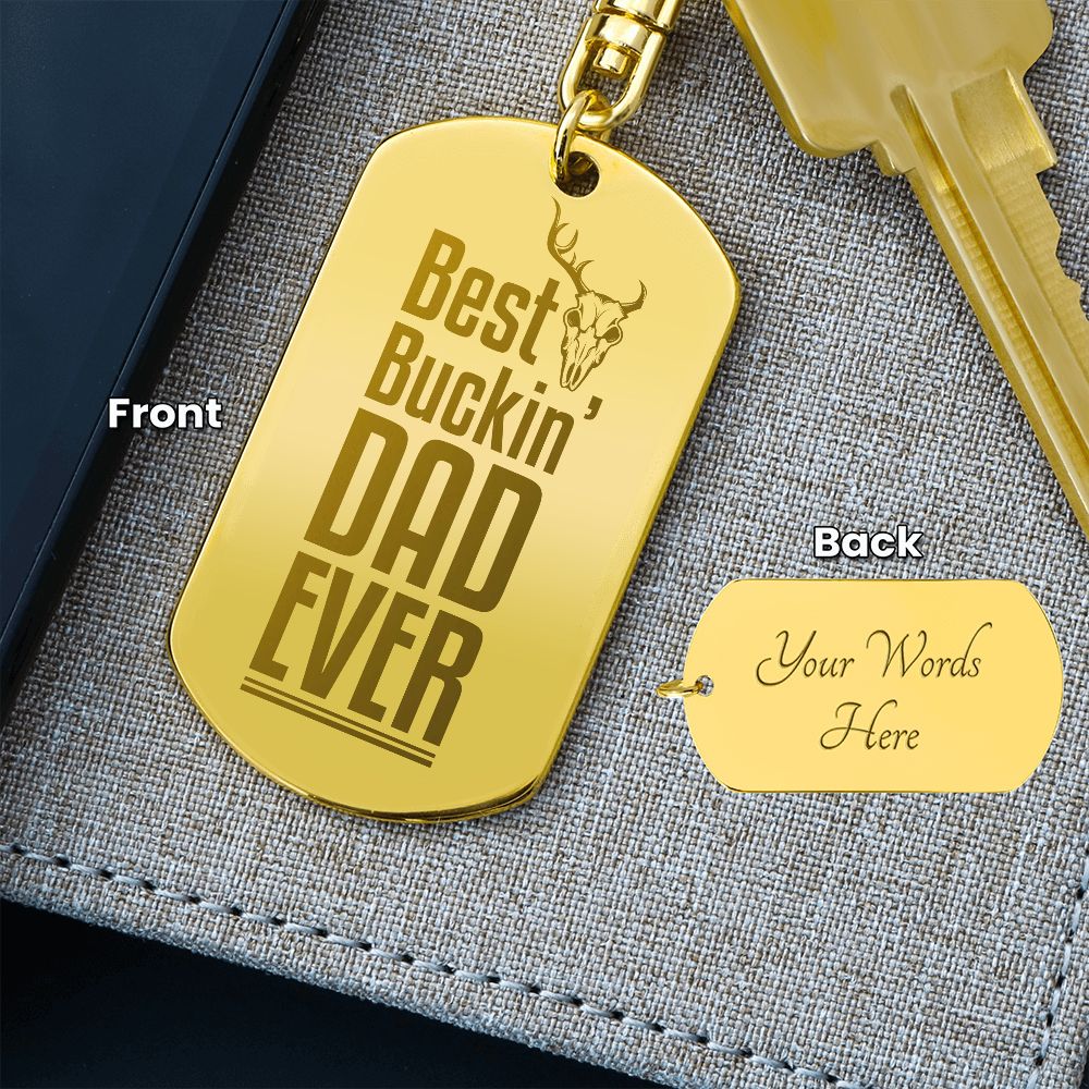 This attractive Engraved Dog Tag Keychain is the perfect gift for a loved one on the go, keeping their keys safe in one spot! Customize the gift even more with a special message or date to the backside for an added personal touch. 