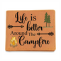 Life is Better Around The Campfire Genuine Leather Wallet