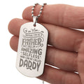 This engraved necklace is made from high quality stainless steel and is available in an 18K gold finish option.