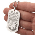Surprise your Father by giving them this unique and eye catching Engraved Dog Tag Necklace! It's a classic, yet stylish statement piece that is sure to spark conversation. 