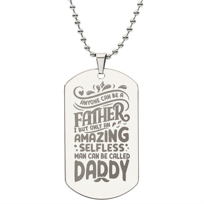 This engraved necklace is made from high quality stainless steel and is available in an 18K gold finish option.