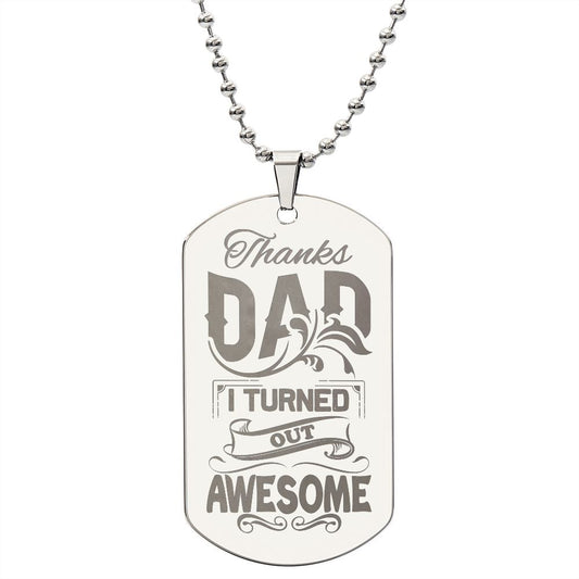  Calis Dog Tags for Men Engraved I Want You to Believe Deep in  Your Heart Love Dad Dog Tag : Clothing, Shoes & Jewelry