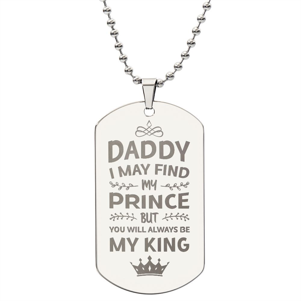 This engraved necklace is made from high quality stainless steel and is available in an 18K gold finish option. 