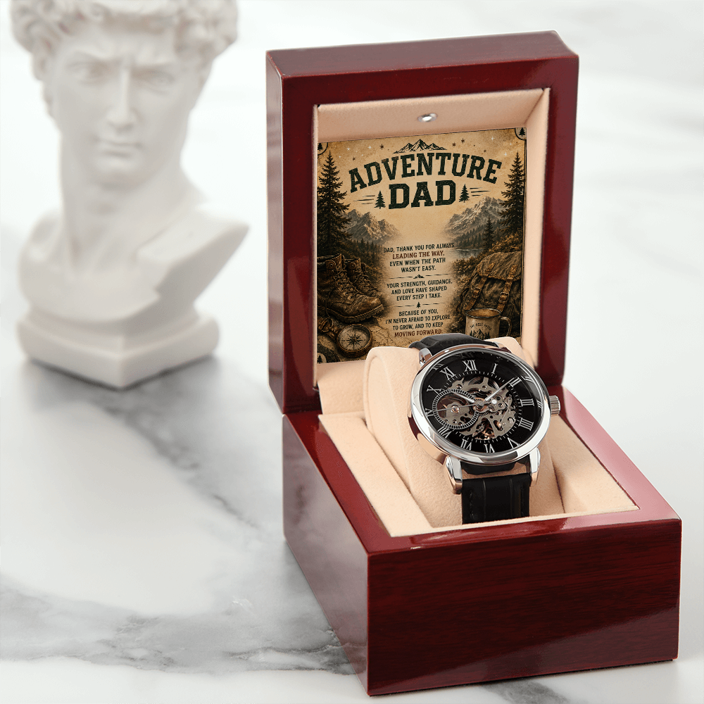 Father's Day Adventure Dad Men's Openwork Watch