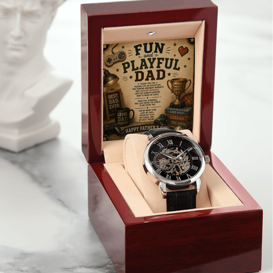 Fun & Playful Dad Father's Day Men's Openwork Watch