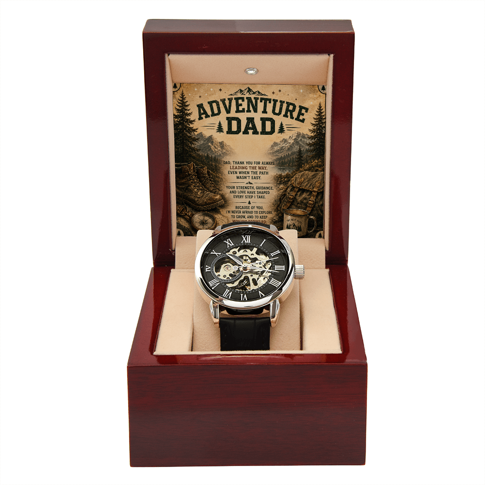 Father's Day Adventure Dad Men's Openwork Watch
