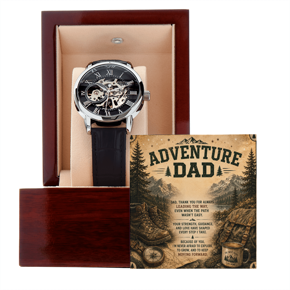 Father's Day Adventure Dad Men's Openwork Watch
