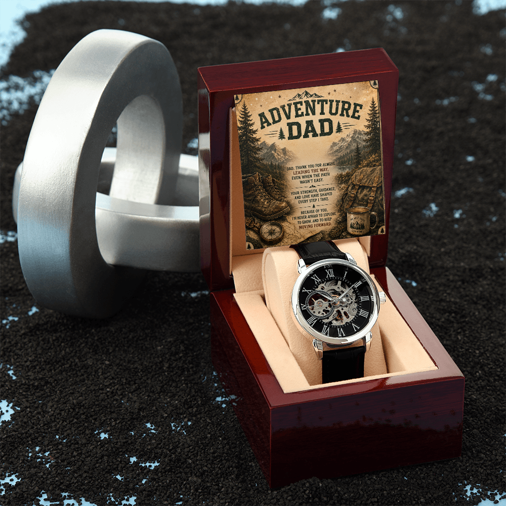 Father's Day Adventure Dad Men's Openwork Watch