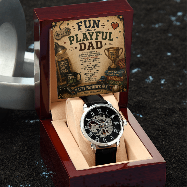 Fun & Playful Dad Father's Day Men's Openwork Watch