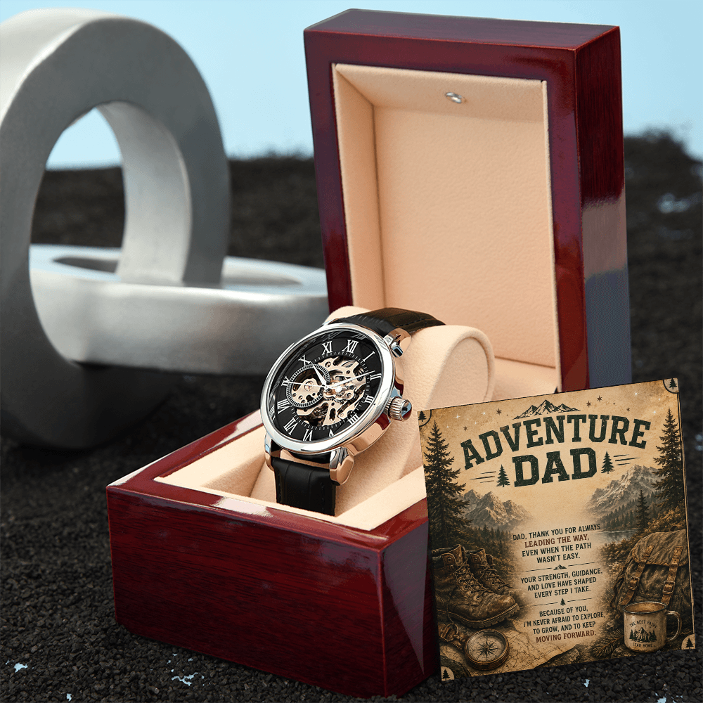 Father's Day Adventure Dad Men's Openwork Watch