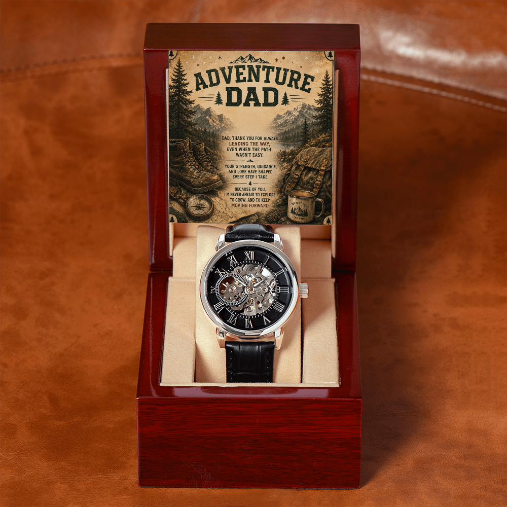 Father's Day Adventure Dad Men's Openwork Watch