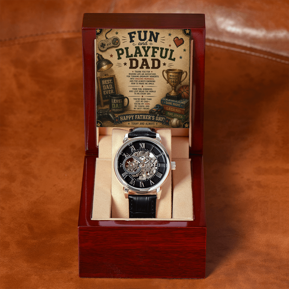 Fun & Playful Dad Father's Day Men's Openwork Watch