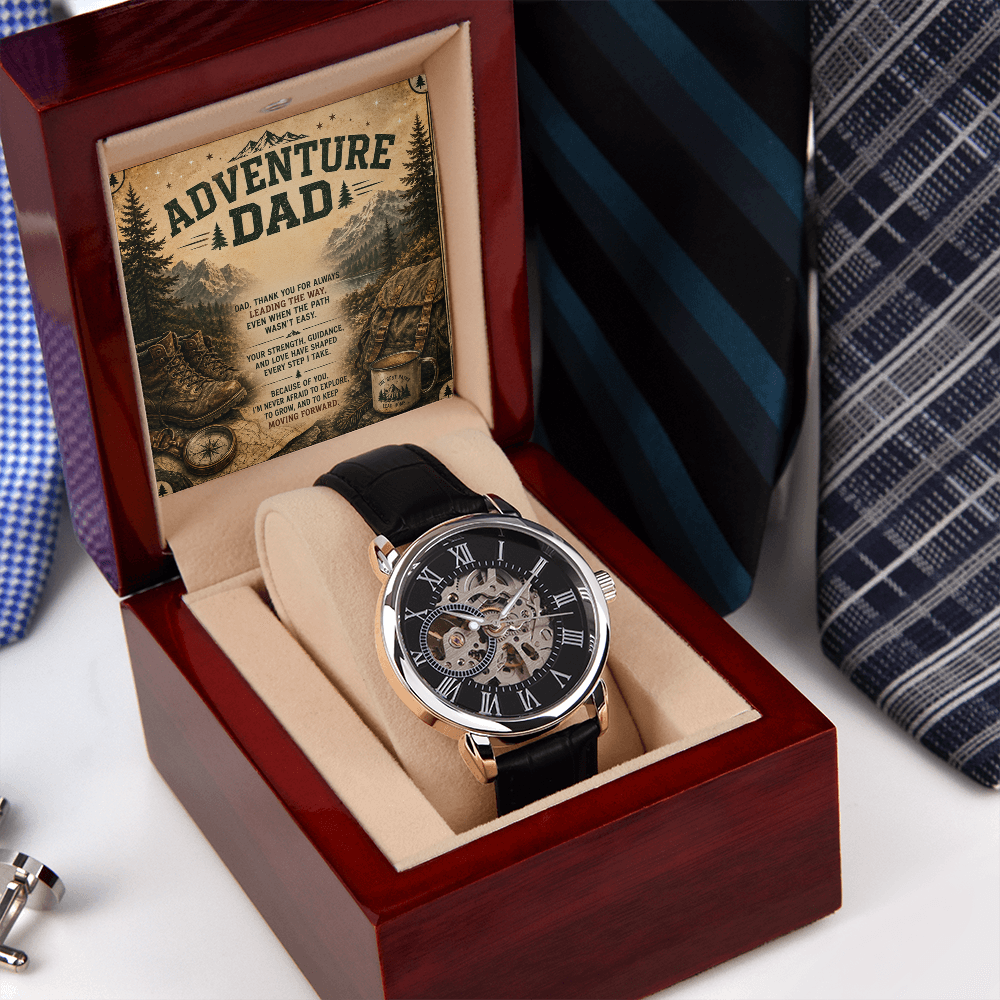 Father's Day Adventure Dad Men's Openwork Watch