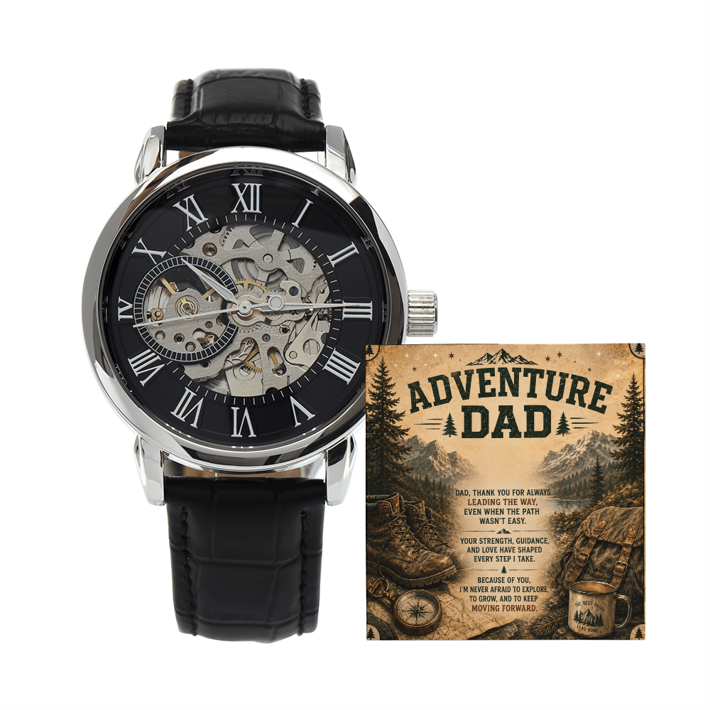 Father's Day Adventure Dad Men's Openwork Watch