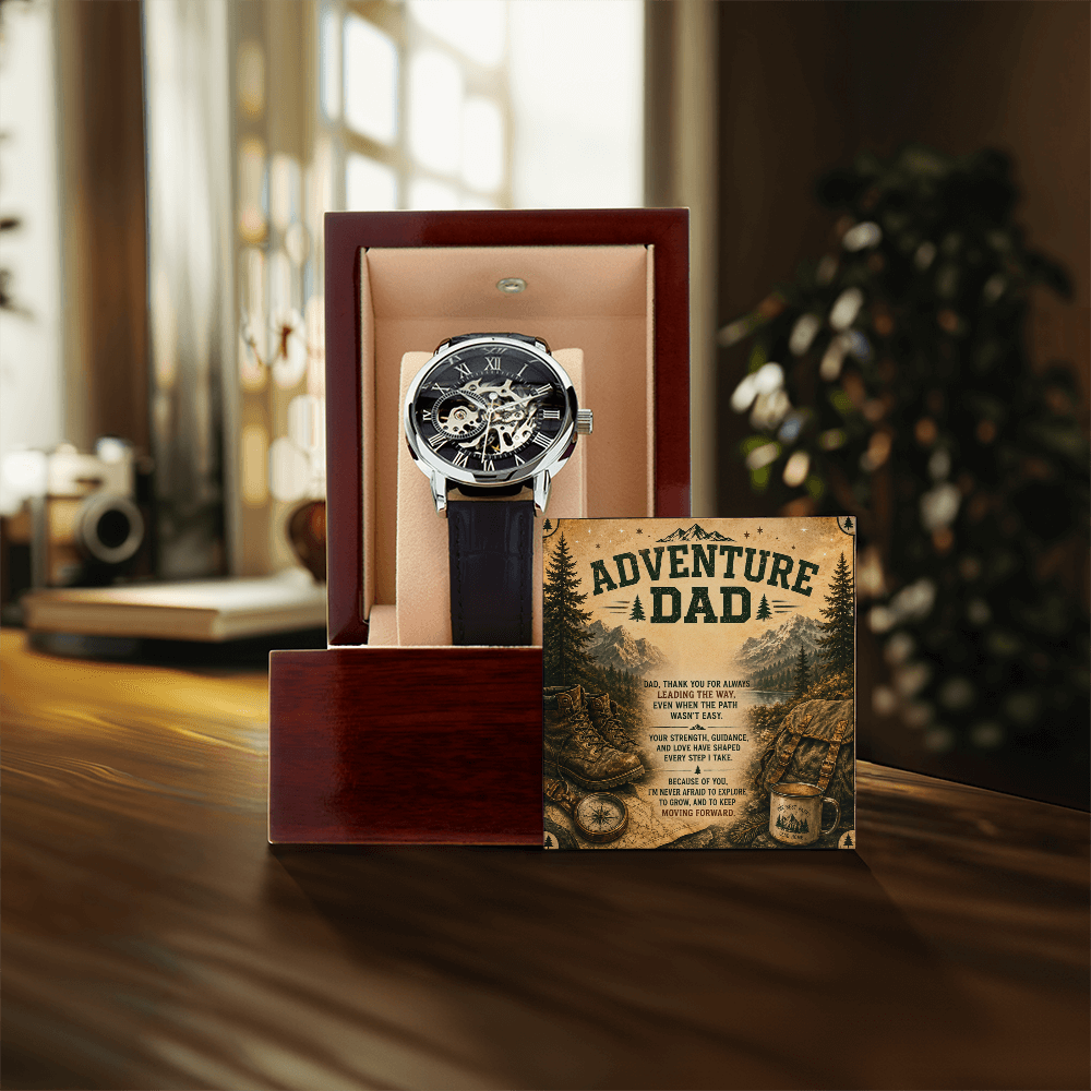 Father's Day Adventure Dad Men's Openwork Watch