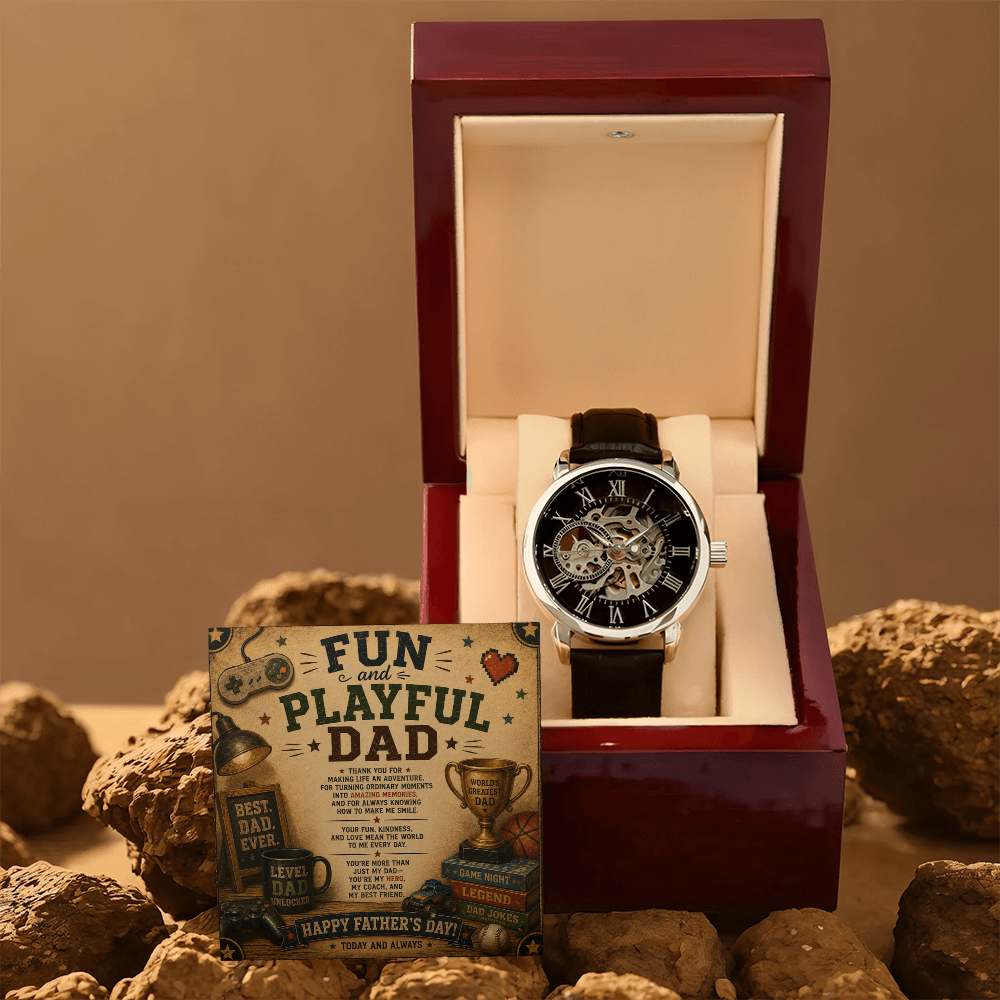 Fun & Playful Dad Father's Day Men's Openwork Watch