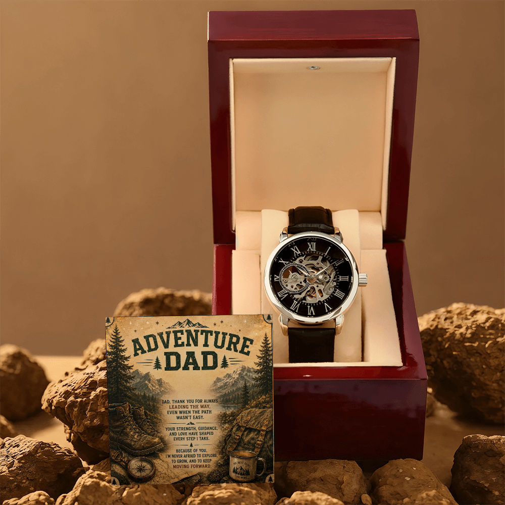 Father's Day Adventure Dad Men's Openwork Watch