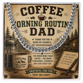Coffee Morning Routine DAD Cuban Link Chain at dragoyle.com