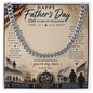 Happy Father's Day 250 Years of Freedom Cuban Link Chain