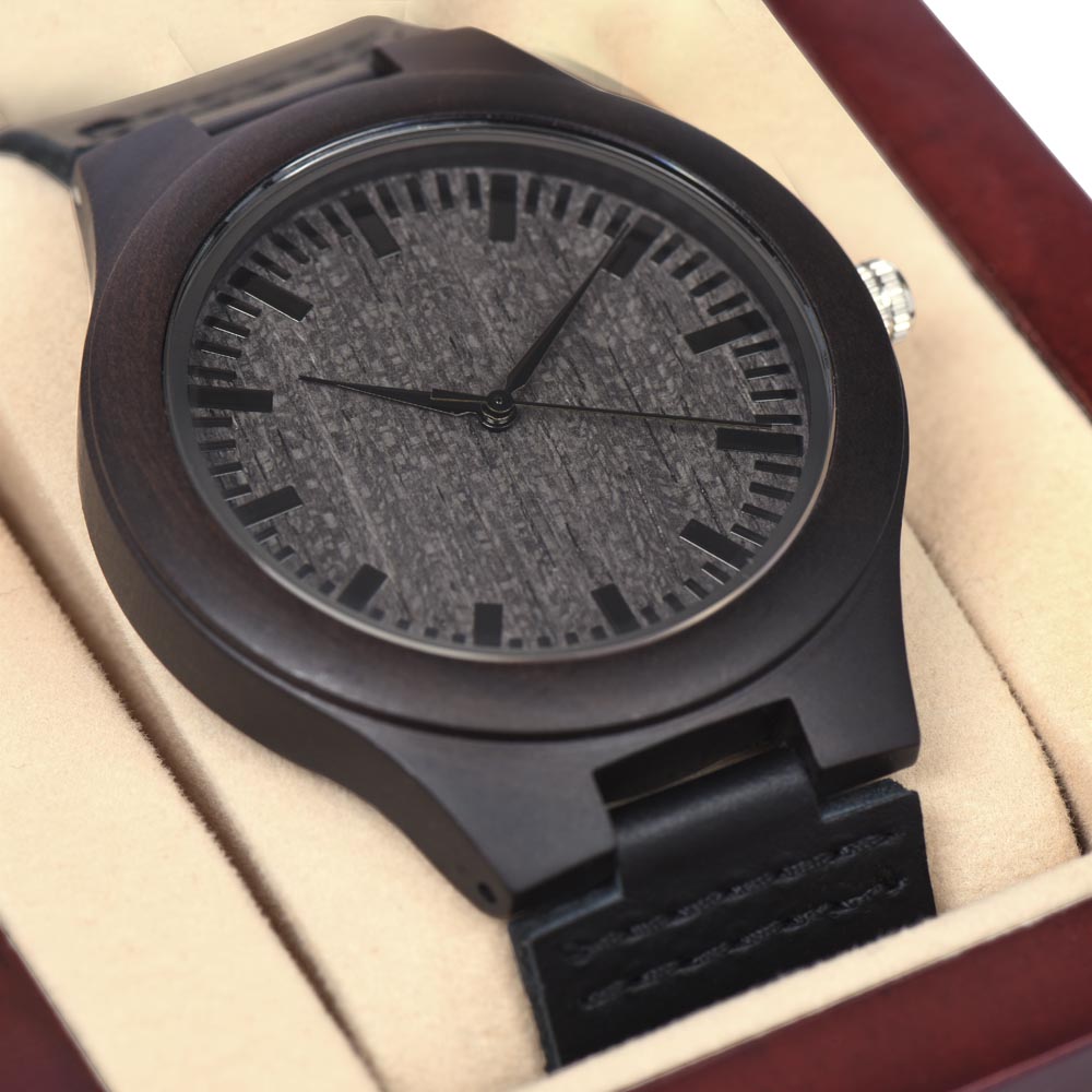Coffee Morning Routine DAD Wooden Watch