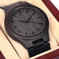 Coffee Morning Routine DAD Wooden Watch