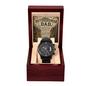 For The Outdoorsman Dad Handsome Black Chronograph Watch