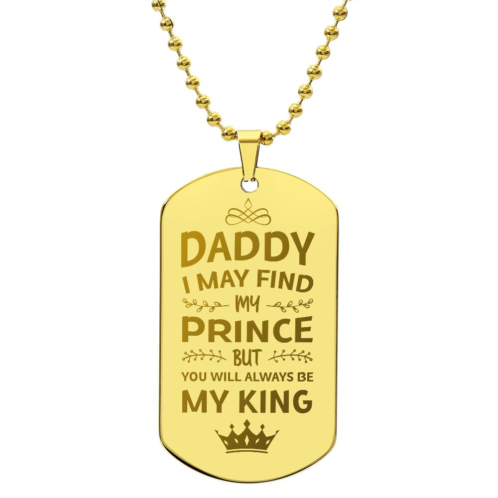 This engraved necklace is made from high quality stainless steel and is available in an 18K gold finish option. 