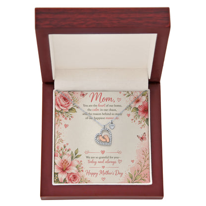 Happy Mother's Day Baby Feed Heart Necklace