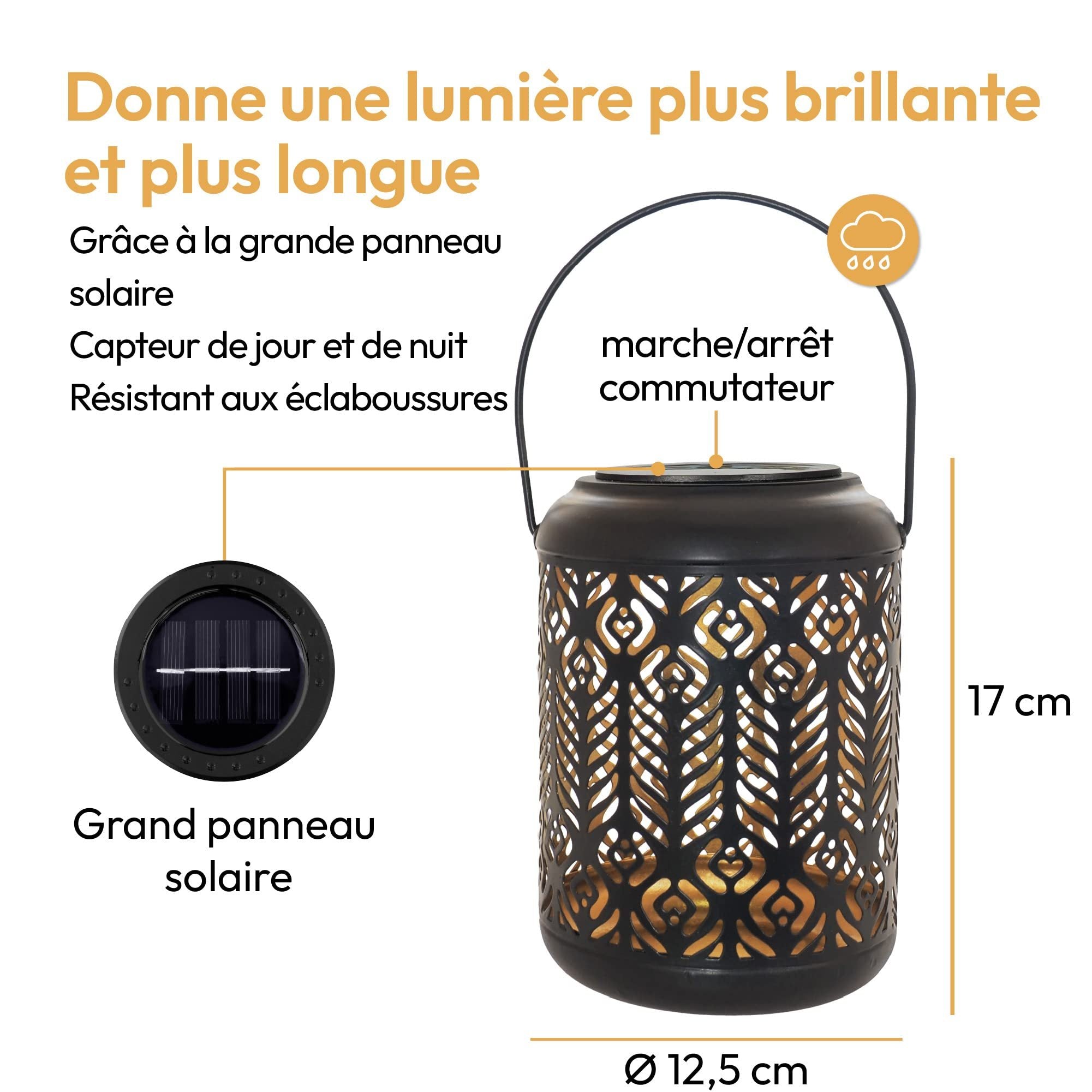 Iron Circular Solar Lantern