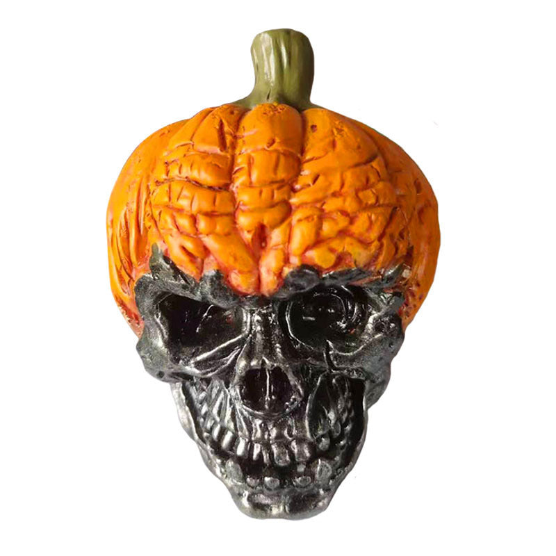 Unleash your daring spirit with these Halloween Resin Spooky Pumpkin Skulls! Add an eerie touch to your decorations and stand out among the regular pumpkins. Take a risk and embrace the spooky season with these unique and eye-catching skulls. 