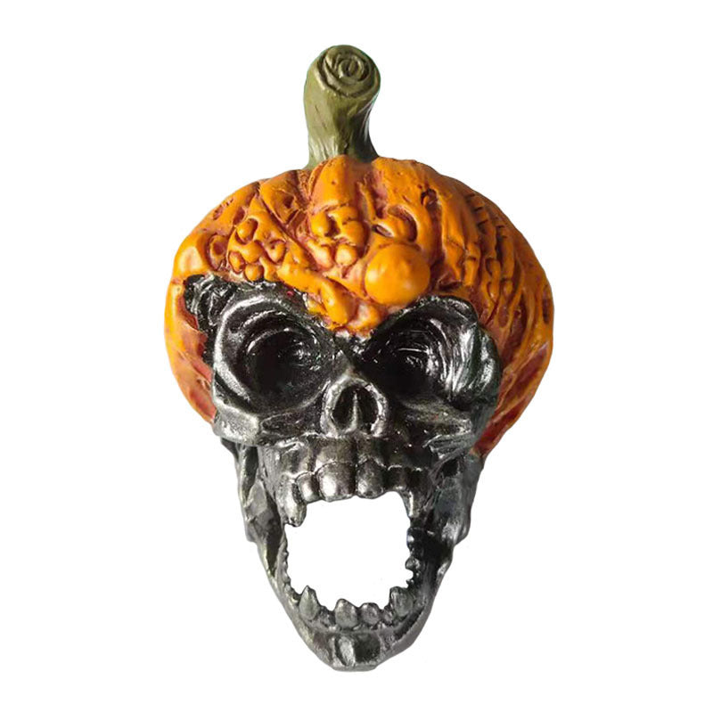 Unleash your daring spirit with these Halloween Resin Spooky Pumpkin Skulls! Add an eerie touch to your decorations and stand out among the regular pumpkins. Take a risk and embrace the spooky season with these unique and eye-catching skulls. 