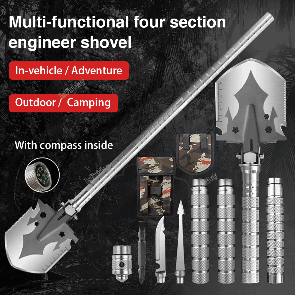 4 Section Folding Multifunctional Shovel