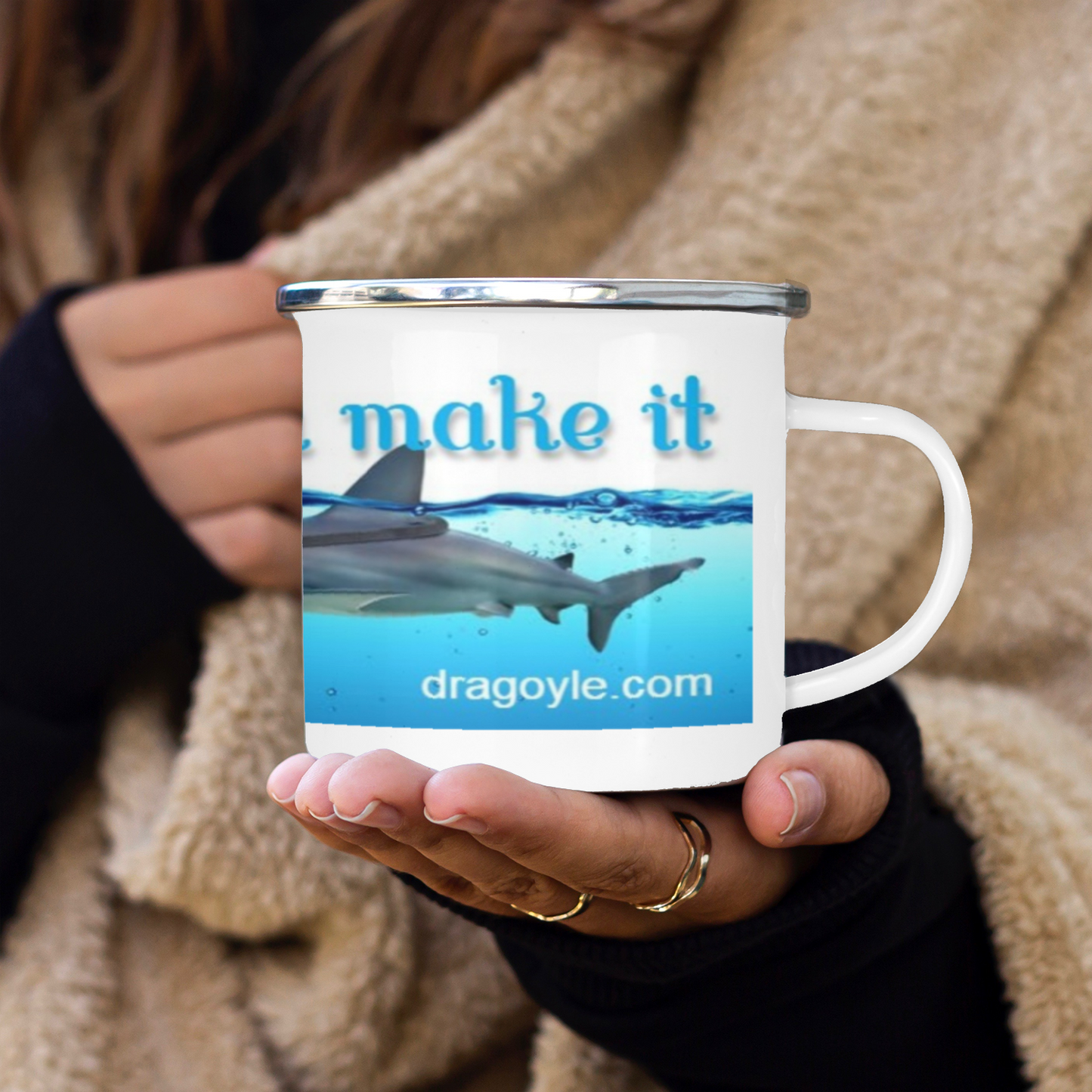 Fuel your determination and motivation with our Fake It Til You Make It Vintage Enamel Mug! This durable, retro-inspired mug serves as a daily reminder to keep pushing towards your goals. Perfect for your morning coffee or tea, it's a must-have for any go-getter.
