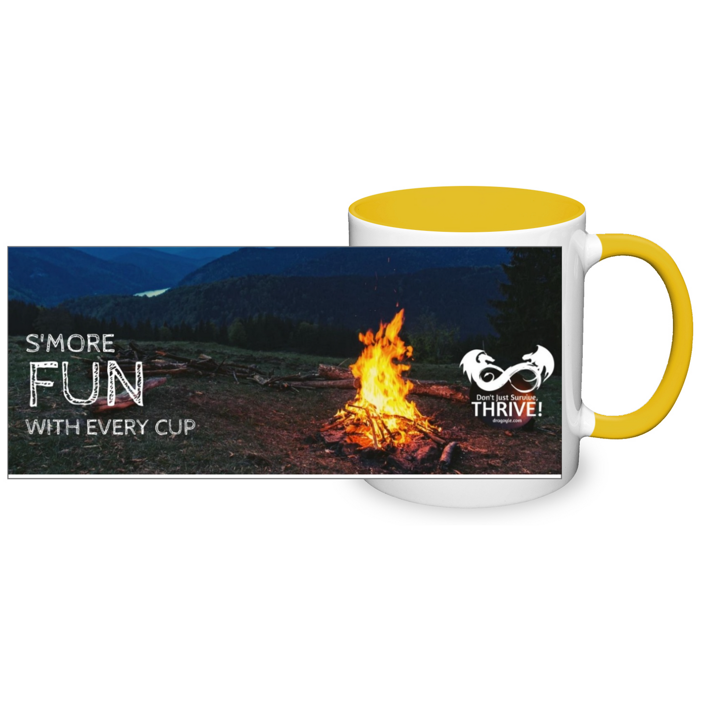 Indulge in the ultimate camping experience with our Smore Fun With Every Cup Two Toned Camping Mug! Feel the warmth of your hands as you wrap them around the mug, while enjoying delicious s'mores in every sip. Its durable and stylish design makes it the perfect companion for all your outdoor adventures.